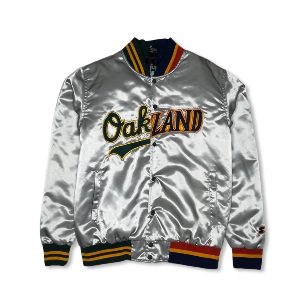 SaVS Oakland Split Jacket Oakland Split Satin jacket has full front embroidery,